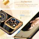 for Motorola Moto G Stylus 5G 2025 Love Heart Kickstand Case with 2X Screen Protector: Luxury Plated Gold Edge Slim Soft TPU Shockproof Protection Case for Moto G Stylus 5G 2025 (Black)