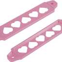 Car Battery Mounting Bracket, Aluminum Alloy Battery Tie Down Bracket Set,Rustproof Battery Lock Down Holder Mount Kit for Vehicles, Pink