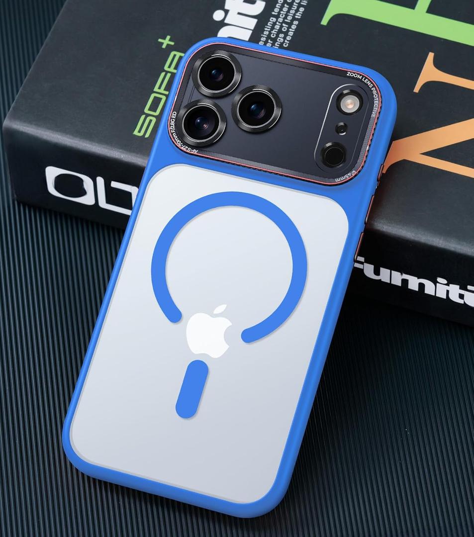 Magnetic for iPhone 17 Pro Max Case with Integrated Camera Protection, [Seamless Work with Magsafe] [Military Grade Shockproof] [Covered Camera Control Button] for iPhone 17 Pro Max 6.9'', Ultramarine