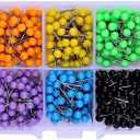 600 PCS Multi-Color Push Pins Map Tacks,1/8 inch Round Head with Stainless Point, 10 Assorted Colors (Each Color 60 PCS) in reconfigurable Container for Bulletin Board, Fabric Marking