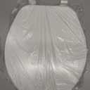BEMIS 75 Commercial Open Front Plastic Toilet Seat, Heavy Duty Industrial Seat with Lid, Round, White