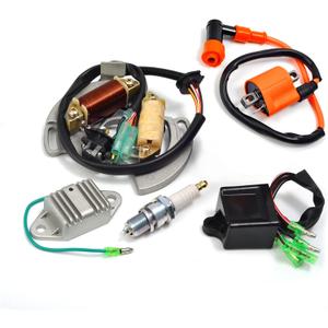 MOTO1988 Ignition Coil Spark Plug CDI Regulator with Stator Compatible with Yamaha Blaster 200 YFS200 1997-2001 OEM 3FL-85540-10-00 3KJ-82310-10-00 82F-81910-A0-00 3JM-85560-00-00