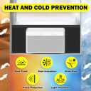 Window Air Conditioner Insulated Foam Side Panels,Weatherproof Window Ac Foam Insulation Kit Block Hot/Cold Air, Reduce Noise & Energy Costs, Universal Fit Most 5000-15000 BTU Air Conditioners Unit