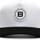 BRIMZ Outdoor Performance Hat - Water & Sweat Resistant Hats - Breathable & Moisture-Wicking Snapback (One Size, Brimz - White & Black)