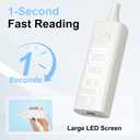 Digital Ear Pet Thermometer for Dogs and Cats, 1 Second Non-Contact, Rechargeable, LED Display, Fever Detection, Accurate Canine and Feline Temperature Reading