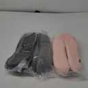 Travel Pillow for Airplane-3 Pack Memory Foam Neck Pillows, Soft Support Travel Essentials for Travelling, Sleeping Rest, Car, Train and Home Use (Grey&Black&Pink)