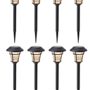 MAGGIFT 8 Pack Outdoor Solar Lights - Waterproof, Solar Pathway & Garden Lights for Yard & Patio, Solar Powered for Driveway