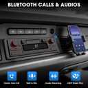 Retro Bluetooth Car Radio System: Single Din European Look Stereo for Classic Vehicles - LCD Display AM FM USB SD AUX USB-C Fast Charge 4-CHN Outputs