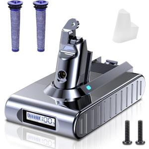 Bonacell Upgraded 7.0Ah 21.6V Replacement for Dyson V6 Battery Compatible with VTC4 SV03 SV04 DC58 DC59 DC61 DC62 DC72 DC74 Animal Absolute Fluffy Motorhead Slim 6-Cell SV05 SV06 SV07 SV09