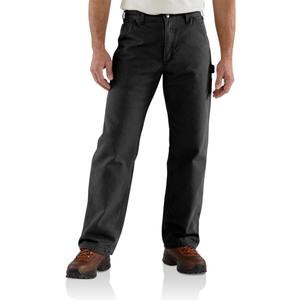 Carhartt Men's Loose Straight Washed Duck Lined Dungaree (34W x 32L, Black)