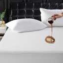 TASTELIFE Waterproof Mattress Protector Twin XL Size, 100% Waterproof Breathable Noiseless Mattress Cover with Deep Pocket for 6-18 inches Mattress, Machine Washable & Vinyle-Free (White)