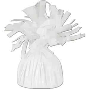 Beistle White Metallic Wrapped Balloon Weight, 2 Pc