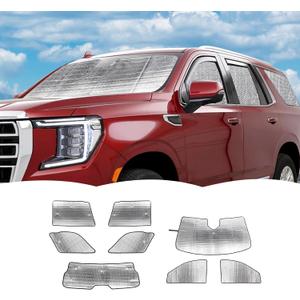 RT-TCZ Windshield Sunshade Sun Shade Heat Shield Window Sun Visor Mat for GMC Yukon 2024 2025,for Chevy Tahoe 2024 2025,8PCS
