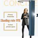 HIYOUGO Fitting Room Kit, Clothing Store Dressing Room, Corner Changing Room with Black U Rod and Thick Blackout Curtains, Fashion Privacy Shelter Tend Cabana (Color : Black, Size : 95cm)