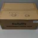 DAILYLIFE 12oz Insulated Black Disposable Coffee Cups with Lids- 100 Pack, To Go Coffee Cups for Hot Drinks, Leak Proof Design, Ideal for Cafes, Offices, Paries and Family