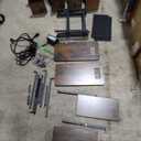 HOOBRO End Table with Charging Station, Set of 2 Narrow Side Tables, Nightstand with 2 Non-Woven Drawers, Slim Sofa Table, for Small Spaces, Living Room, Bedroom, Rustic Brown and Black BF486UBZP201