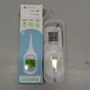 Boncare 9 Seconds Basal Body Thermometer for Ovulation, Oral Thermometer for Adults and Kids - Accurate Rectal Thermometer, with Fever Alarm and Large Display (Rice-White)