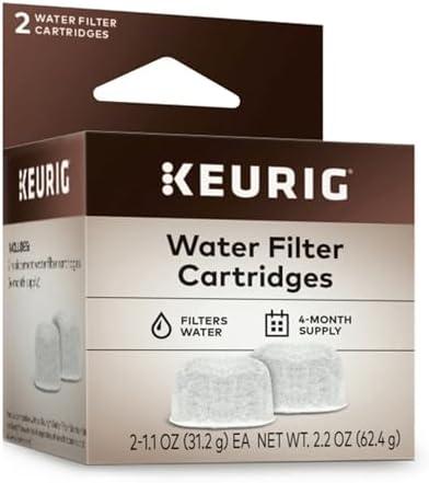 Keurig Water Filter Refill Cartridges, Replacement Water Filter Cartridges, Compatible with 2.0 K-Cup Pod Coffee Makers, 4 Count