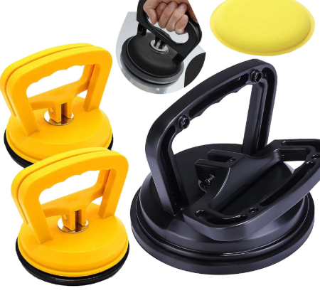 DEMARRE Dent Puller,2025 Upgraded Car Dent Puller,3-Pack Car Handheld Puller,Strong Car Dent Remover,Suction Cup Paintless Car Dent Repair Kit.Suitable for Car Body Dents (Black+yellow)