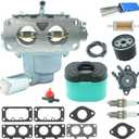 Carburetor Compatible with BS 796227 Carburetor Nikki V-Twin Models 40G777 40H777 44M777 44P777 44S677 Engine Lawn mower with air filter sets
