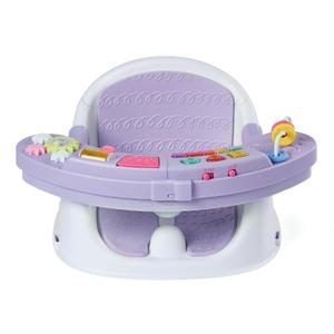 Infantino Music & Lights 3-in-1 Discovery Seat & Booster, Interactive Toddler Seat for Dining Table or Kitchen Chair, Baby Activity Center & Snack Tray, 20 Sounds & Songs, Lightweight Baby Essentials, Lavender