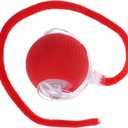 Interactive Automatic Rolling Cat Ball Toy with Rope, 360° Electric Self-Moving Pet Ball for Indoor Cats, Red Interactive Dog Toy for Exercise and Play