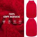 2 x BINGPET Thermal Knitted Dog Sweater for Small Medium Large Dogs,Winter Dog Cat Coat Warm Sweartershirts Outfits,Classic Cable Knit Turtleneck Pullover Dog Jumper Coat Warm Sweartershirts
