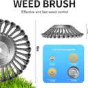 Steel Wire Blades for Weed Eater, Ultracut Wire Rotary Brush Weed Trimmer Head, Unbreakable Wired Trimmer Blade Universal Adapter Kit Included for Moss Grass Rust Removal (8 Inch)