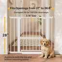 InnoTruth 27-36.6 in Wide Baby Gate for Stairs and Doorways, White
Indoor Metal Dog Gate for Pets, Auto Close 2 Way Swing Walk Through Door, Double Lock & Y-Bolts, Pressure or Hardware Mount