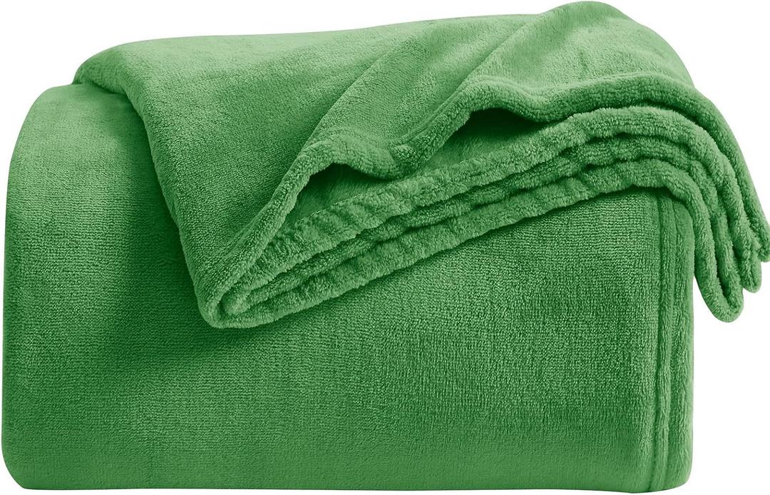 KMUSET Fleece Blanket Throw Size Emerald Lightweight Super Soft Cozy Luxury Bed Blanket Microfiber (Throw(50"x60"))