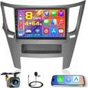 8 Core 4+64GB Android Car Stereo for Subaru Legacy Outback 2010-2014 Radio, 9 Inch IPS Touchscreen Car Radio with Wireless Carplay Android Auto 59UI GPS WiFi 32EQ DSP Backup Camrea