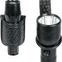 TAFTACFR Compact Flashlight Holder(Open Top)+ Flashlight Ring Strap Holder Hold Mag Lite and Other D/C Cell Flashlights (Basketweave Hidden Snap)