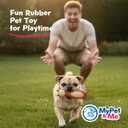 3 x My Pet & Me - Squeaky Dog Toys for Light to Moderate Chewers - Fun Latex Toys for Puppies, Teething, and Gentle Play - Interactive Fetch and Chew Toy with Squeaker (Orange Cow, 6 Inch)