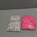 Roowest 51 Pcs Tie Your Shoe Baby Shower Game Sign Wooden Sign Greenery Gift Sets Gender Reveal Party Favors 50 Balloons Latex Balloons for Game Supplies (Pink,Wildflowers)