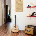 Acoustic Guitar Stand, Clip-On Self-Standing Solid Wood Guitar Stand, Portable Lightweight Guitar Stand Floor, Guitar Holder for Travel and Stage, Gift for Acoustic, Classic and Folk Guitar L-Size