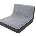 Velvet Folding Floor Gaming Chair Cover, Floor Chair Slipcover Adjustable Soft Floor Lazy Chair Cover Meditation Lounge Chair Protector Cover (Grey)