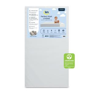Serta Perfect Start Limited Dual Sided Baby Crib Mattress and Toddler Mattress, Breathable Fiber Core, GREENGUARD Gold Certified, Waterproof, Made in USA