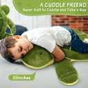 MorisMos 33 inch Giant Turtle Stuffed Animal, Big Fluffy Stuffed Turtle Plush Pillow Toy, Large Soft Sea Turtle Stuffed Animal Plush, Gift for Kids, Boys, Girls Birthday Chrismas, Green