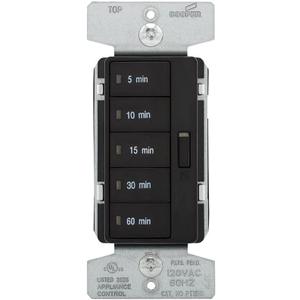 Eaton PT18M-BK 1800W 15 Amp 5-Button Minute Timer with Off Single-Pole, Black