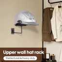 CHADWICK White Wall Mount Hat & Wig Display Stand - 21-Inch Mannequin Head for Hats, Wigs, Caps, and Jewelry Storage (Single)