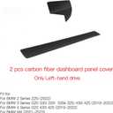 JSWAN Carbon Fiber Center Console Dashboard Panel Trim Cover for BMW 3 4 Series G20 G22 G21 G82 G42 330i 325i 430i 425i 225i M4 (LHD) Dashboard Lid Stripe Cover (2pcs Carbon Fiber)