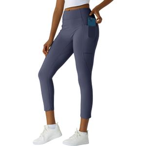 Women's High Waisted Moisture - Wicking Yoga Leggings with Pockets, Reflective Stripes & Shirt Loop for Active Lifestyle (S)