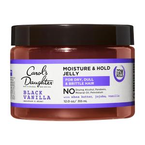 3 x Carol's Daughter Black Vanilla Moisture and Hold Jelly, Hair Gel For Dry Hair with Shea Butter, Jojoba and Vanilla, 12 Fl Oz