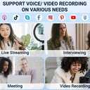 Wireless Lavalier Microphone for iPhone USB C Lav Mic for iPhone 17 16 Android Phone Microphone Video Recording TikTok Vlog Noise Canceling Clip On Microphones (Black, M6-2 in 1)