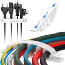 3 x XHF 30pcs Adhesive Cable Wire Clips white, Outdoor Cable Management Wire Organizer Cord Holder for Under Desk, Car, Wall, TV PC Ethernet Cable