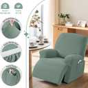 TAOCOCO Recliner Cover 4-Pieces, Recliner Stretch Sofa Slipcover, Recliner Cover 1 Seat, Couch Protector Soft, Furniture Protector Covers with Elastic,Chair Covers Jacquard Pattern (Sage Green)