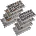 yarlung 8 Pack Velvet Jewelry Trays, Drawer Insert Jewelry Organizer Earring and Ring Storage, Divided Jewelry Holder for Bracelet Display, Necklace, Brooch, Watch