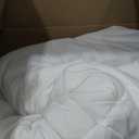 EASELAND Queen Size Down Alternative Comforter - Quilted Duvet Insert for All Seasons, Soft Lightweight with Corner Tabs, Summer Winter Warm Bedding, White 8888 Inches