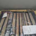 keny 29.7"-46" Baby Gate for Stairs, Auto Close Dog Gates for Doorways, Pressured Mounted No Drilling Pet Gate Extra Wide, One-Hand Opening Dual Lock Stair Gate, Indoor Kids Necessities, Black