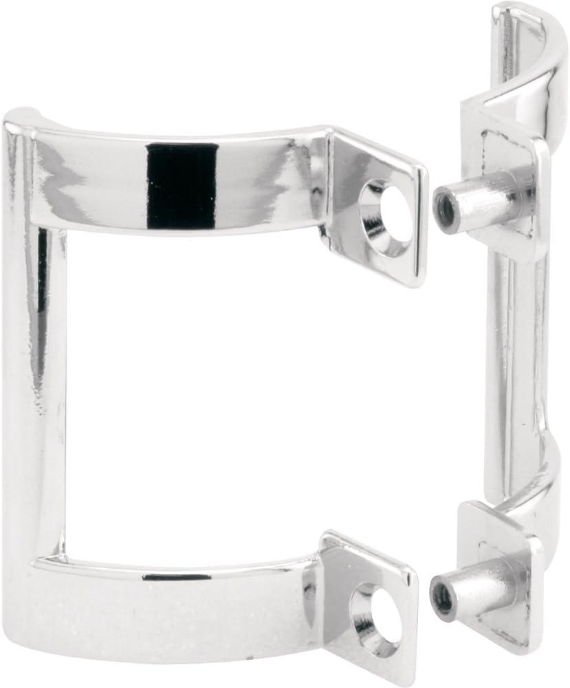 Prime-Line M 6158 Diecast Shower Door Handle Set for Shower Doors or Tub Enclosure, 2 Hole Center, Chrome (Single Pack)